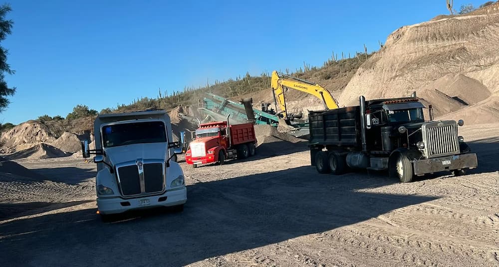 Banco de material y planta trituradora DT Corporativo en La Paz, Baja California Sur
